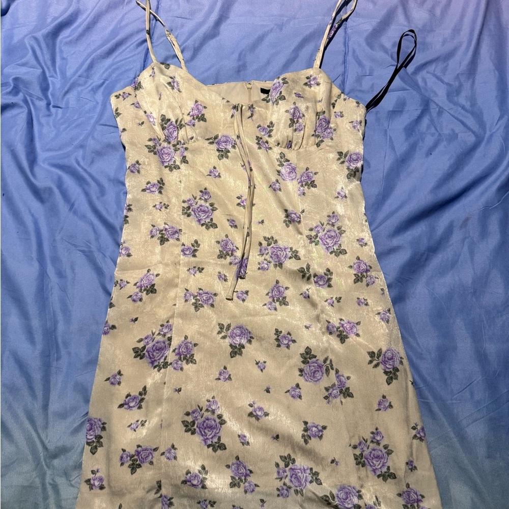 Forever 21 Cream Floral Dress